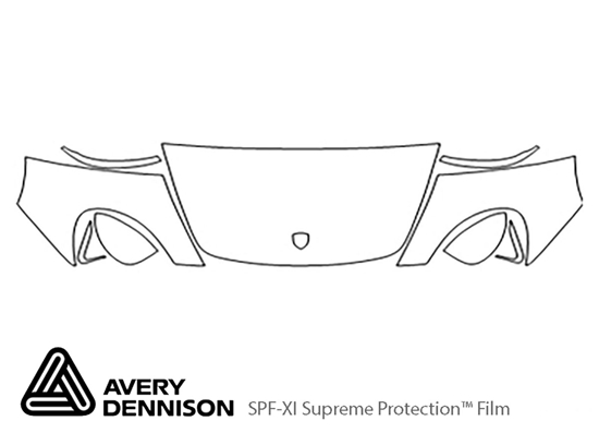 Porsche Carrera GT 2004-2005 Avery Dennison Clear Bra Hood Paint Protection Kit Diagram