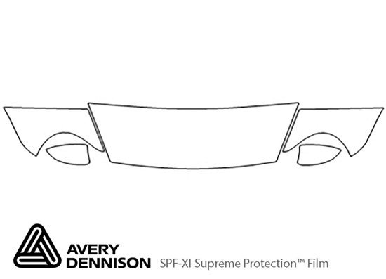 Porsche Cayenne 2003-2007 Avery Dennison Clear Bra Hood Paint Protection Kit Diagram