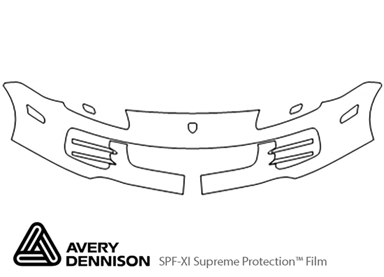 Porsche Cayenne 2008-2010 Avery Dennison Clear Bra Bumper Paint Protection Kit Diagram