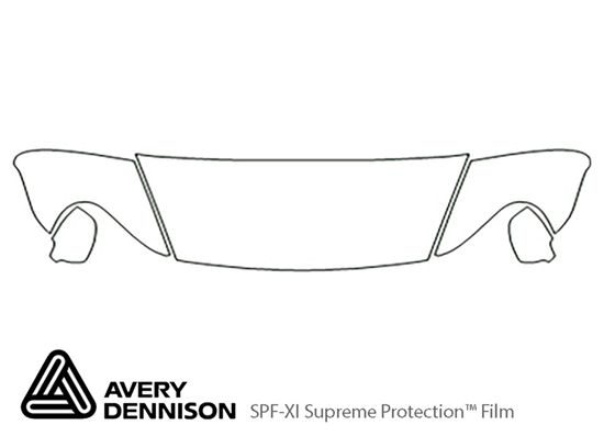 Porsche Cayenne 2008-2010 Avery Dennison Clear Bra Hood Paint Protection Kit Diagram