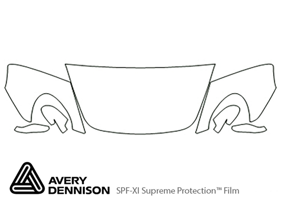 Porsche Cayman 2006-2008 Avery Dennison Clear Bra Hood Paint Protection Kit Diagram