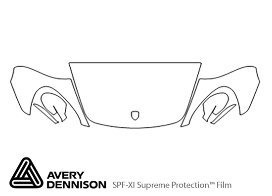 Porsche Cayman 2009-2013 Avery Dennison Clear Bra Hood Paint Protection Kit Diagram