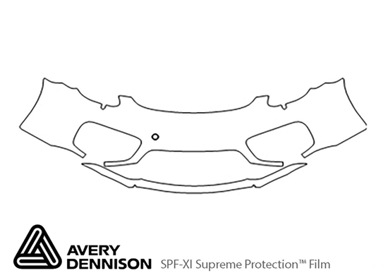 Porsche Cayman 2014-2016 Avery Dennison Clear Bra Bumper Paint Protection Kit Diagram