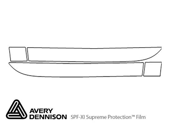 Porsche Cayman 2014-2016 Avery Dennison Clear Bra Door Cup Paint Protection Kit Diagram