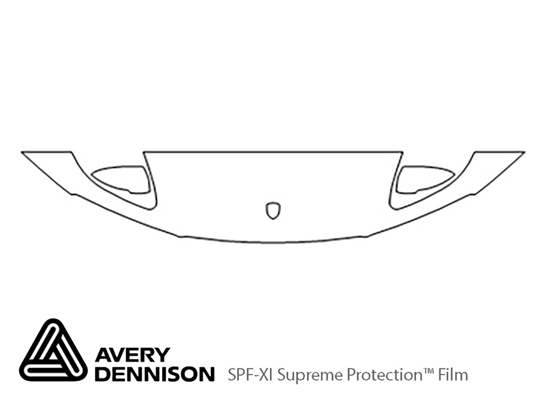 Porsche Macan 2015-2023 Avery Dennison Clear Bra Hood Paint Protection Kit Diagram