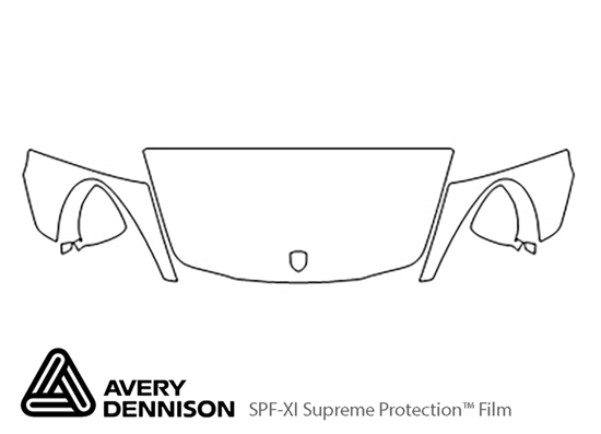 Porsche Panamera 2014-2016 Avery Dennison Clear Bra Hood Paint Protection Kit Diagram