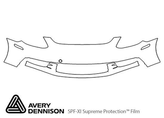 Porsche Panamera 2017-2023 Avery Dennison Clear Bra Bumper Paint Protection Kit Diagram