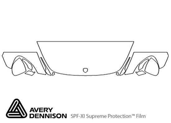 Porsche Panamera 2017-2023 Avery Dennison Clear Bra Hood Paint Protection Kit Diagram