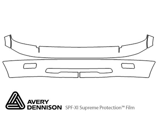 Ram Ram 1500 2011-2012 Avery Dennison Clear Bra Bumper Paint Protection Kit Diagram