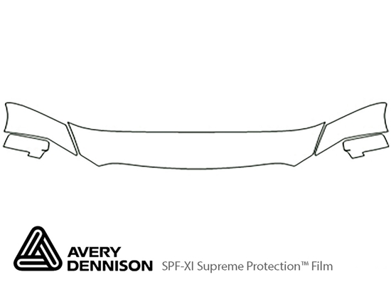 Ram 1500 2011-2018 Avery Dennison Clear Bra Hood Paint Protection Kit Diagram