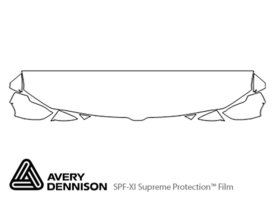 Ram 2500 2019-2024 Avery Dennison Clear Bra Hood Paint Protection Kit Diagram