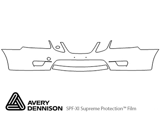 Saab 9-2X 2006-2007 Avery Dennison Clear Bra Bumper Paint Protection Kit Diagram