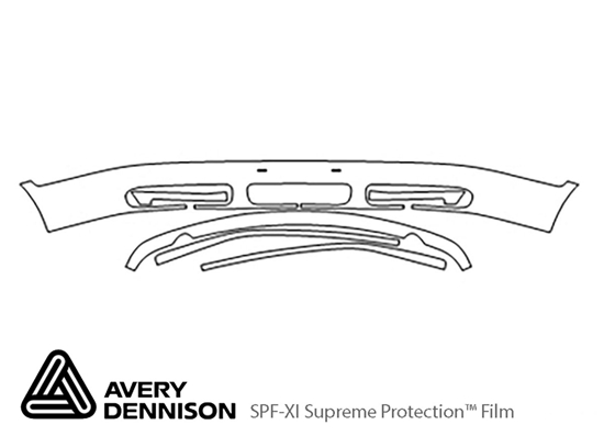 Saab 9-3. 1999-2003 Avery Dennison Clear Bra Bumper Paint Protection Kit Diagram