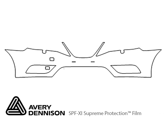 Saab 9-3. 2008-2010 Avery Dennison Clear Bra Bumper Paint Protection Kit Diagram