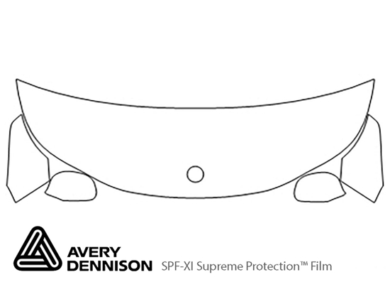 Saab 9-3. 2008-2010 Avery Dennison Clear Bra Hood Paint Protection Kit Diagram