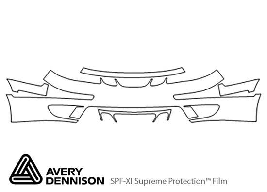 Saab 9-5. 2004-2005 Avery Dennison Clear Bra Bumper Paint Protection Kit Diagram