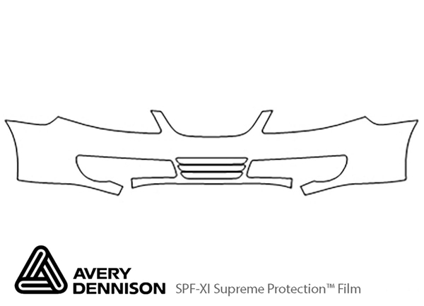 ##LONGDESCRIPTIONNAME2## Avery Dennison Clear Bra Bumper Paint Protection Kit Diagram