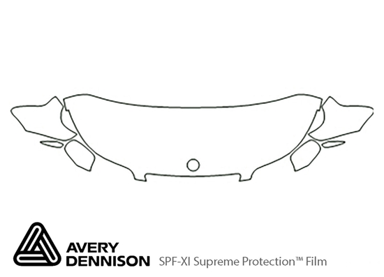 Saab 9-5. 2006-2009 Avery Dennison Clear Bra Hood Paint Protection Kit Diagram