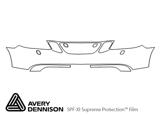 Saab 9-7X 2006-2009 Avery Dennison Clear Bra Bumper Paint Protection Kit Diagram