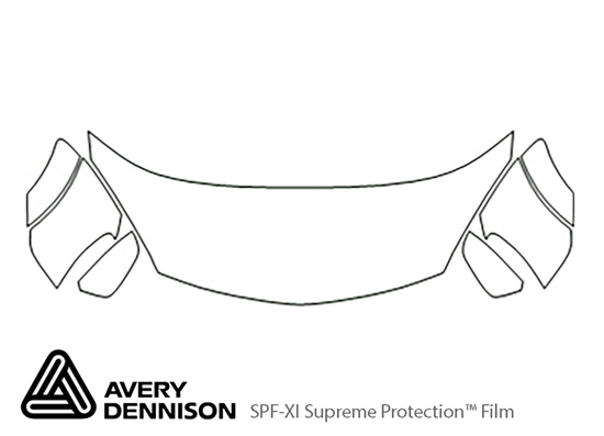 Saturn Aura 2007-2009 Avery Dennison Clear Bra Hood Paint Protection Kit Diagram