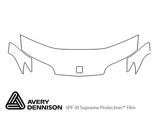 Saturn Ion 2003-2007 Avery Dennison Clear Bra Hood Paint Protection Kit Diagram