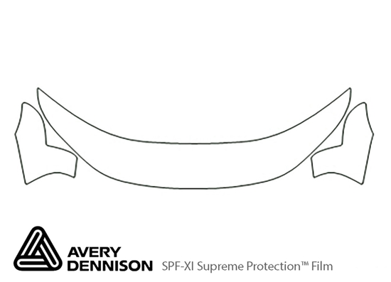 Saturn L-Series 2003-2005 Avery Dennison Clear Bra Hood Paint Protection Kit Diagram