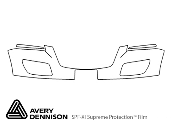 Saturn Outlook 2007-2010 Avery Dennison Clear Bra Bumper Paint Protection Kit Diagram