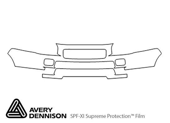 Saturn Relay 2005-2007 Avery Dennison Clear Bra Bumper Paint Protection Kit Diagram