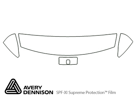 Saturn S-Series 2001-2002 Avery Dennison Clear Bra Hood Paint Protection Kit Diagram