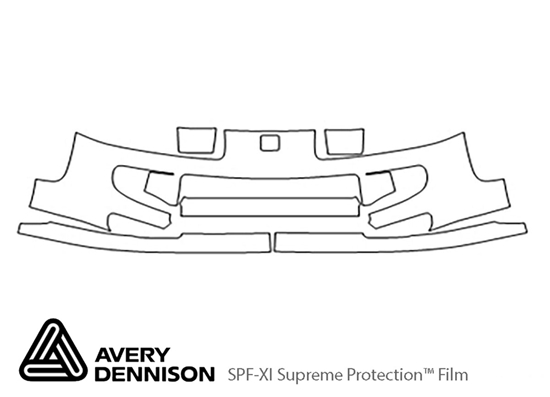 Saturn Vue 2002-2005 Avery Dennison Clear Bra Bumper Paint Protection Kit Diagram