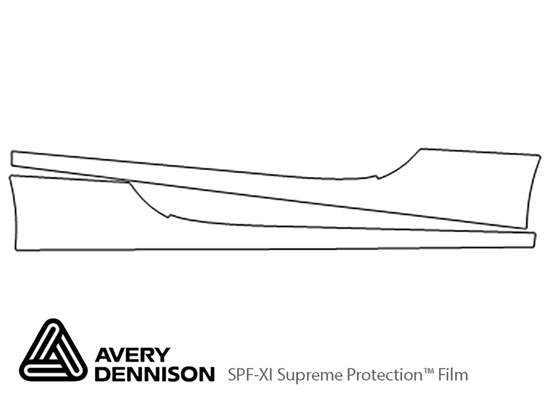 Scion FR-S 2013-2016 Avery Dennison Clear Bra Door Cup Paint Protection Kit Diagram