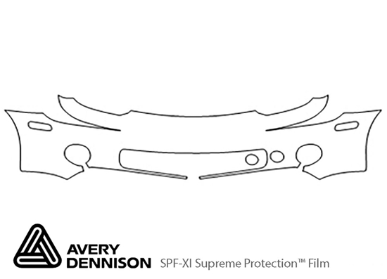 Scion xA 2004-2005 Avery Dennison Clear Bra Bumper Paint Protection Kit Diagram