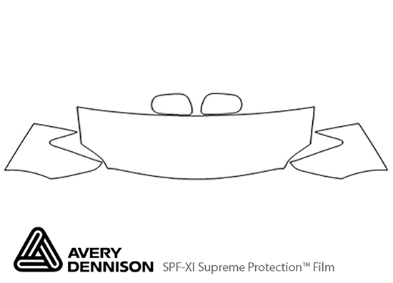 Scion xA 2004-2006 Avery Dennison Clear Bra Hood Paint Protection Kit Diagram