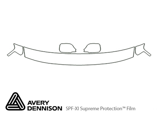 Scion xB 2004-2006 Avery Dennison Clear Bra Hood Paint Protection Kit Diagram