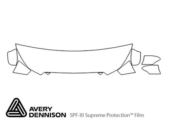 Subaru Crosstrek 2016-2017 Avery Dennison Clear Bra Hood Paint Protection Kit Diagram