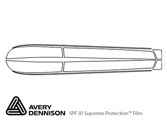 Subaru Crosstrek 2018-2023 Avery Dennison Clear Bra Door Cup Paint Protection Kit Diagram