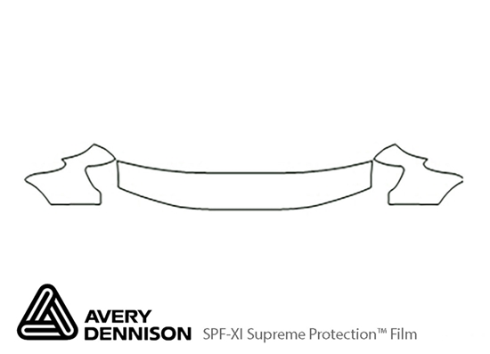 Subaru Forester 1998-2000 Avery Dennison Clear Bra Hood Paint Protection Kit Diagram