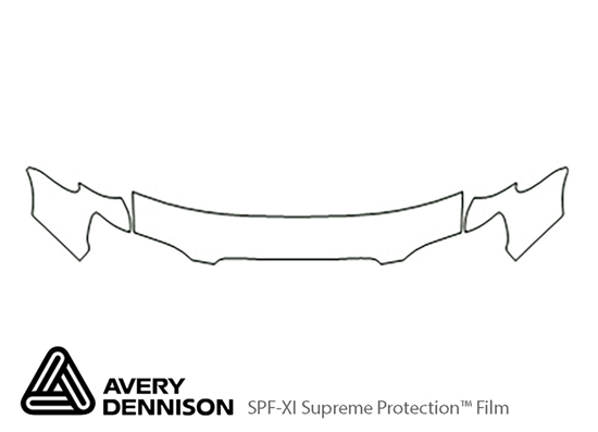 Subaru Forester 2001-2002 Avery Dennison Clear Bra Hood Paint Protection Kit Diagram