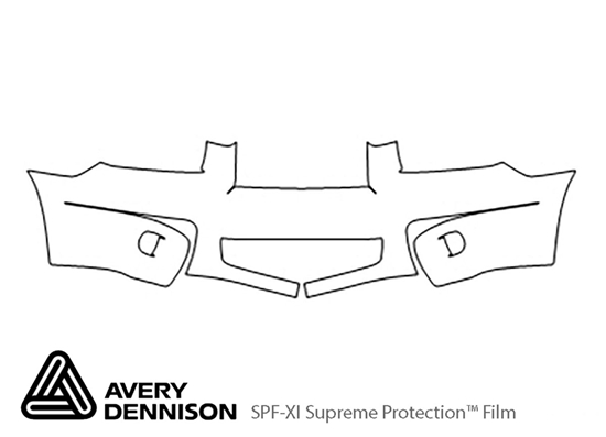 Subaru Forester 2006-2008 Avery Dennison Clear Bra Bumper Paint Protection Kit Diagram