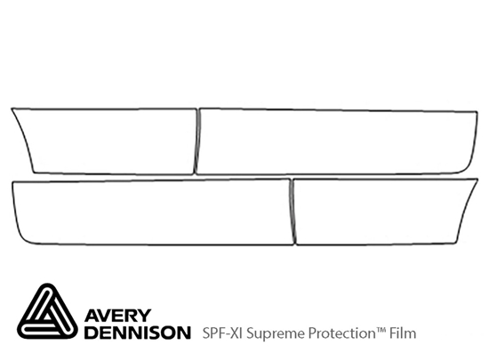 Subaru Forester 2006-2008 Avery Dennison Clear Bra Door Cup Paint Protection Kit Diagram