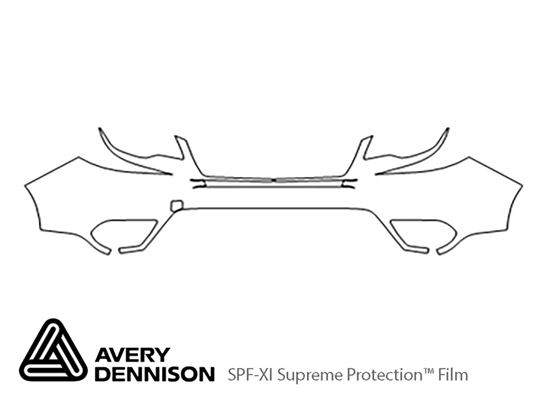 Subaru Forester 2014-2016 Avery Dennison Clear Bra Bumper Paint Protection Kit Diagram