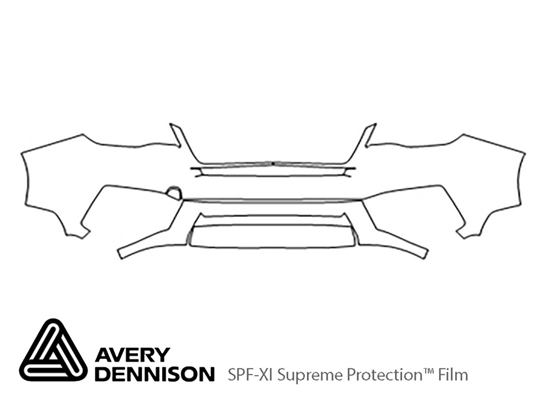 Subaru Forester 2017-2018 Avery Dennison Clear Bra Bumper Paint Protection Kit Diagram