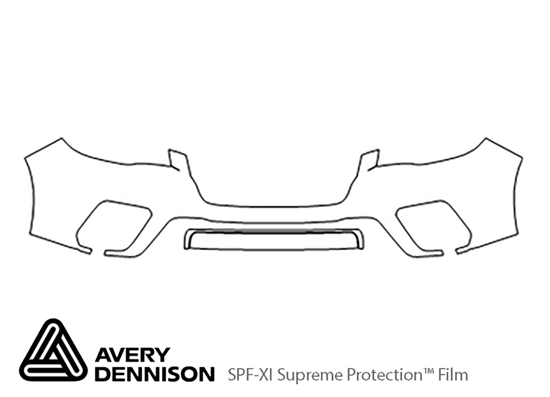 Subaru Forester 2019-2024 Avery Dennison Clear Bra Bumper Paint Protection Kit Diagram