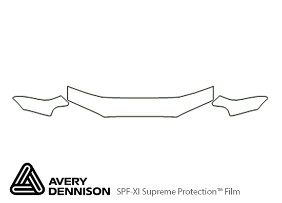 Subaru Impreza 1999-2001 Avery Dennison Clear Bra Hood Paint Protection Kit Diagram