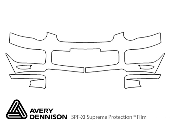 Subaru Impreza 2004-2005 Avery Dennison Clear Bra Bumper Paint Protection Kit Diagram