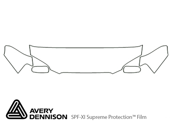 Subaru Impreza 2004-2005 Avery Dennison Clear Bra Hood Paint Protection Kit Diagram