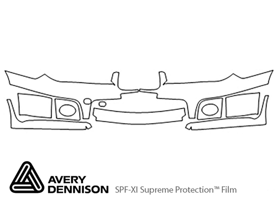 Subaru Impreza 2006-2007 Avery Dennison Clear Bra Bumper Paint Protection Kit Diagram