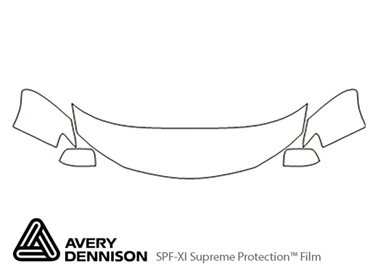 Subaru Impreza 2008-2011 Avery Dennison Clear Bra Hood Paint Protection Kit Diagram