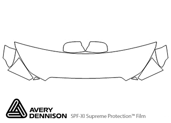 Subaru Impreza 2015-2016 Avery Dennison Clear Bra Hood Paint Protection Kit Diagram