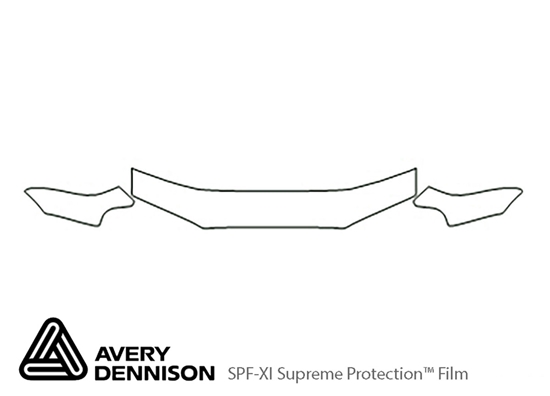 Subaru Legacy 1995-1999 Avery Dennison Clear Bra Hood Paint Protection Kit Diagram